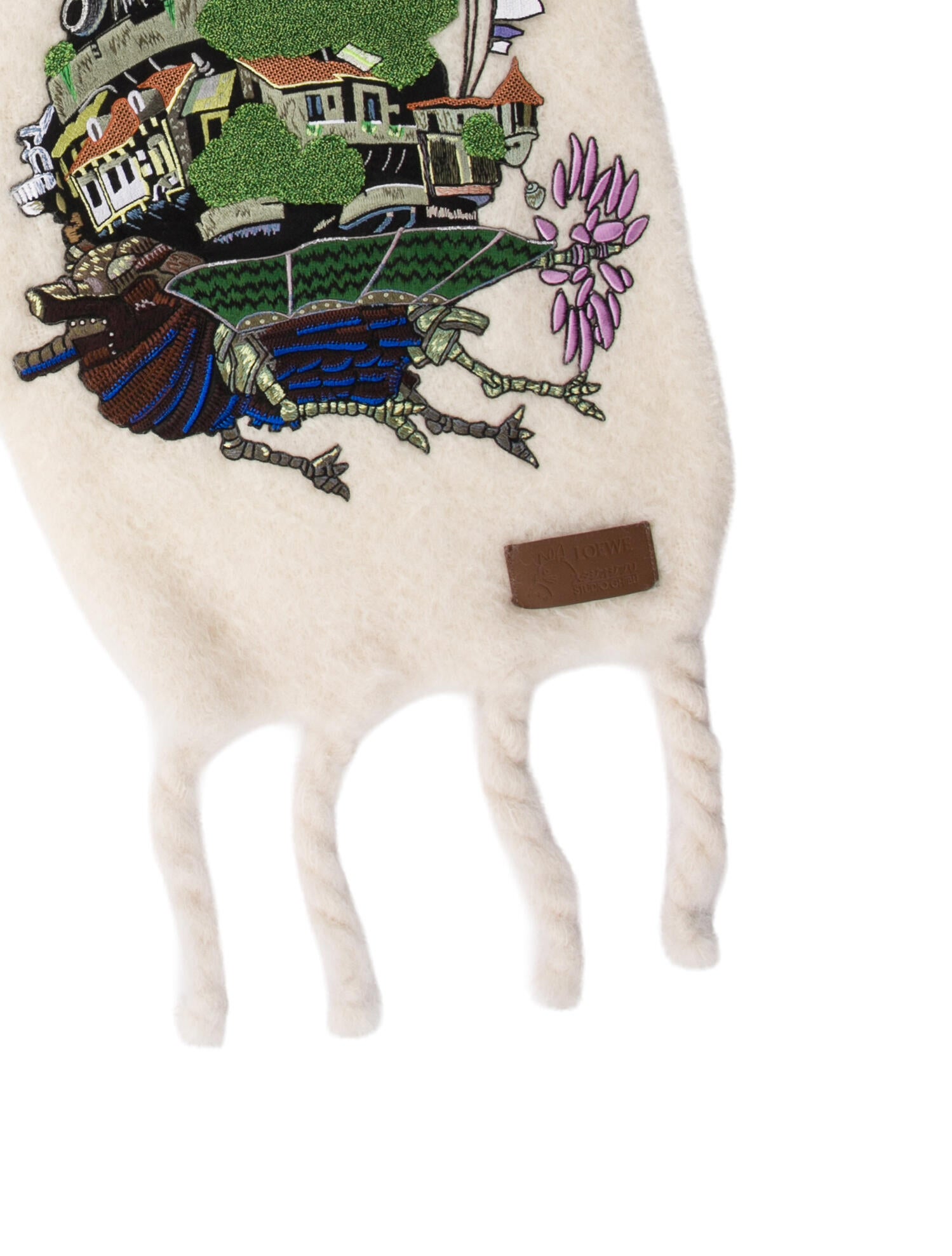 LOEWE x Studio Ghibli Mohair Graphic Print Scarf w/ Tags