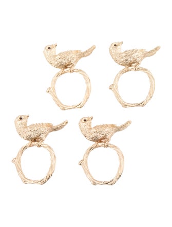 L'Objet Set of 4 Bird Napkin Rings