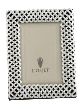 L'Objet Braid Platinum Picture Frame, 3" x 4"