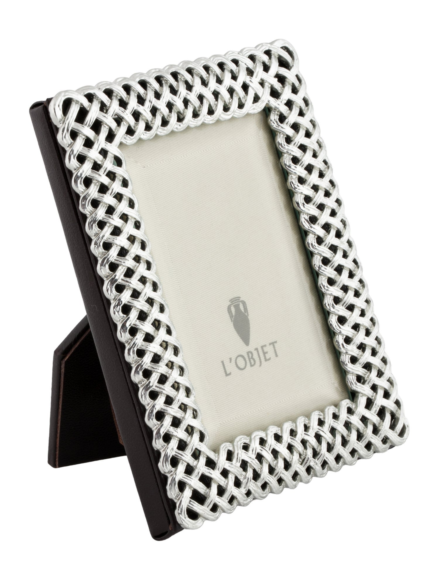 L'Objet Braid Platinum Picture Frame, 8" x 10"