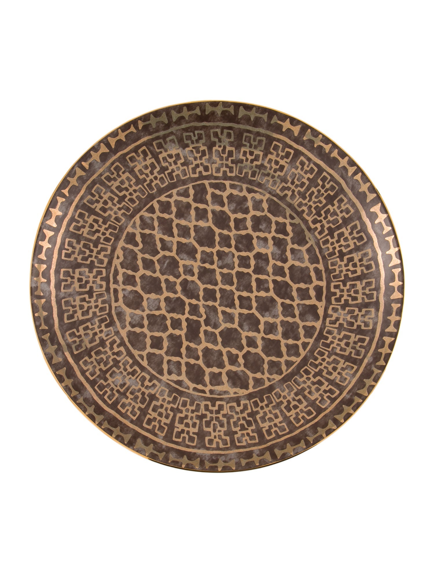 L'Objet Fortuny Platter Round Ashanti Grey