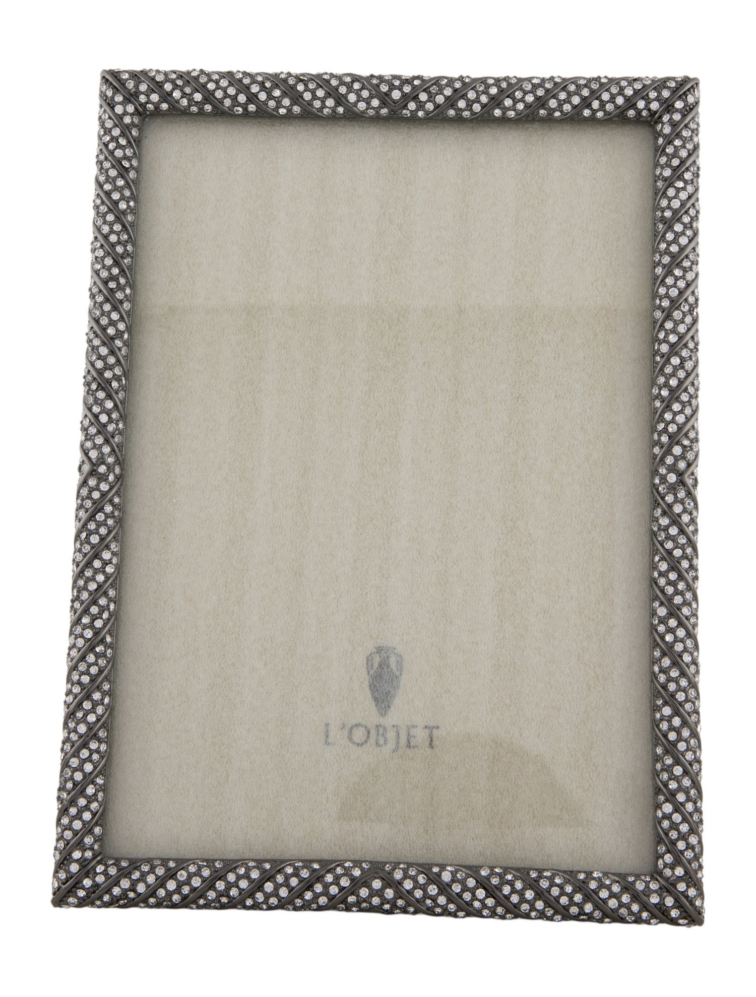 L'Objet Crystal Embellished Picture Frame, 5x7"