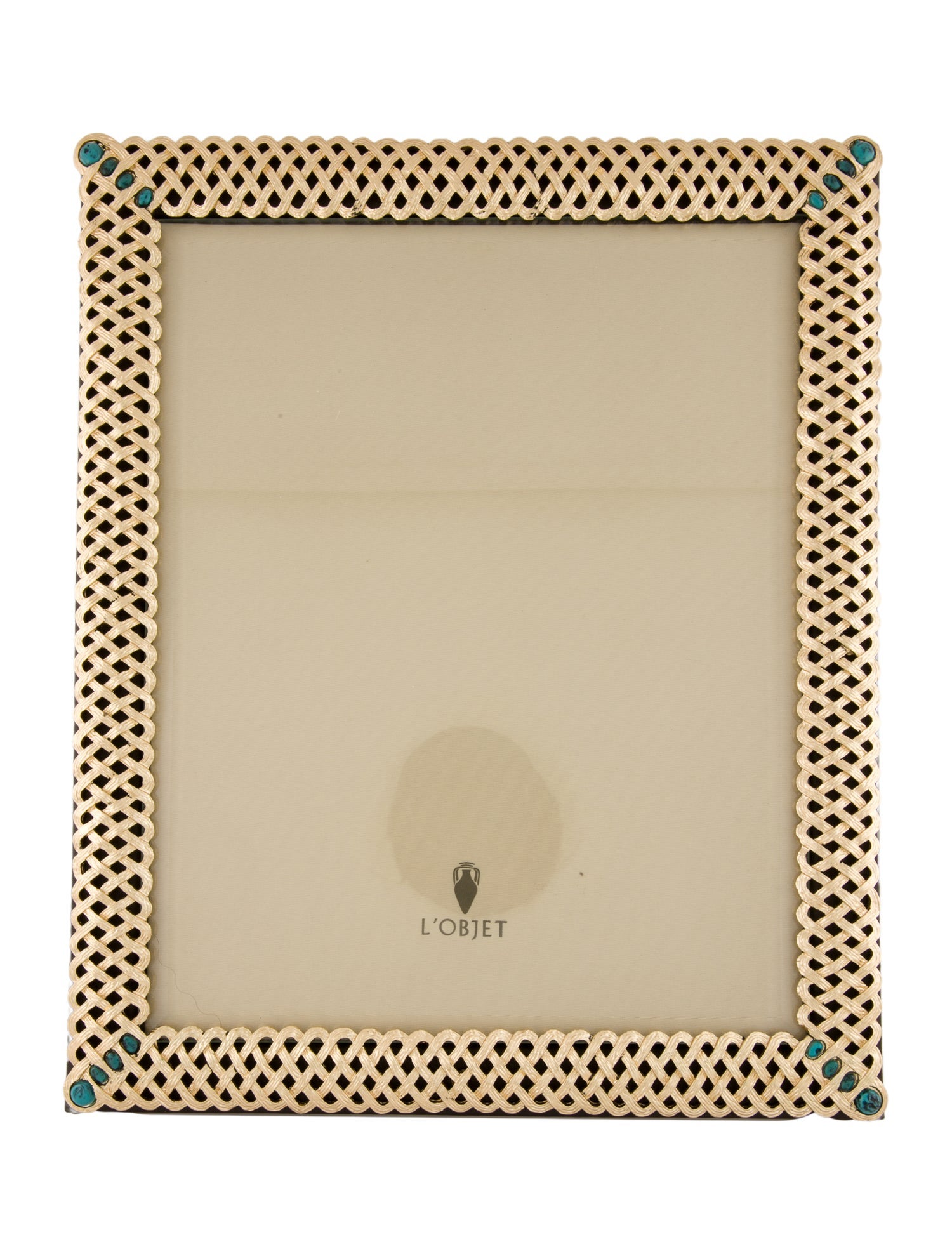 L'Objet L'Objet Turquoise Embellished Picture Frame