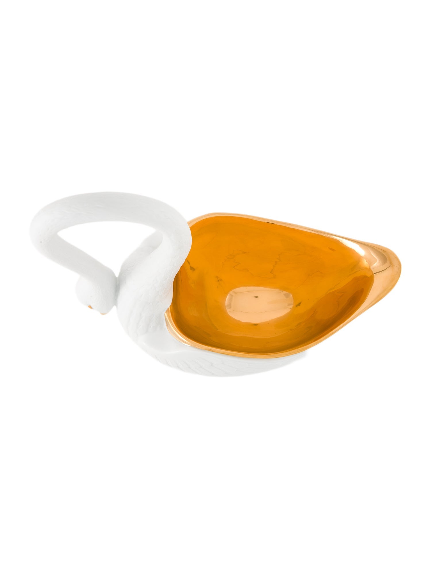 L'Objet Porcelain Swan Centerpiece Bowl