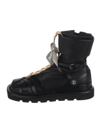 Louis Vuitton x FORNASETTI LV Monogram Leather Lace-Up Boots