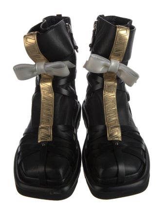 Louis Vuitton x FORNASETTI LV Monogram Leather Lace-Up Boots