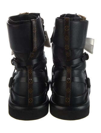 Louis Vuitton x FORNASETTI LV Monogram Leather Lace-Up Boots