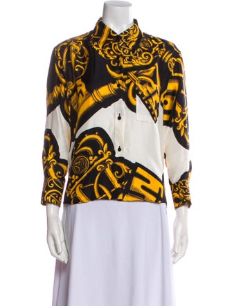 Louis Vuitton x FORNASETTI 2021 Silk Button-Up Top