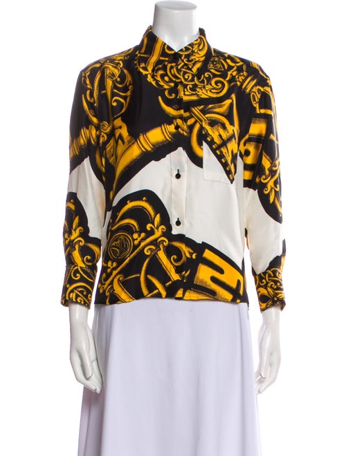 Louis Vuitton x FORNASETTI 2021 Silk Button-Up Top