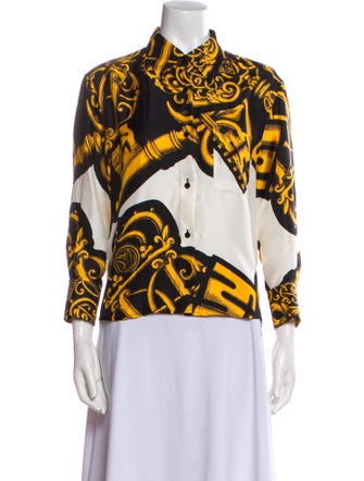 Louis Vuitton x FORNASETTI 2021 Silk Button-Up Top