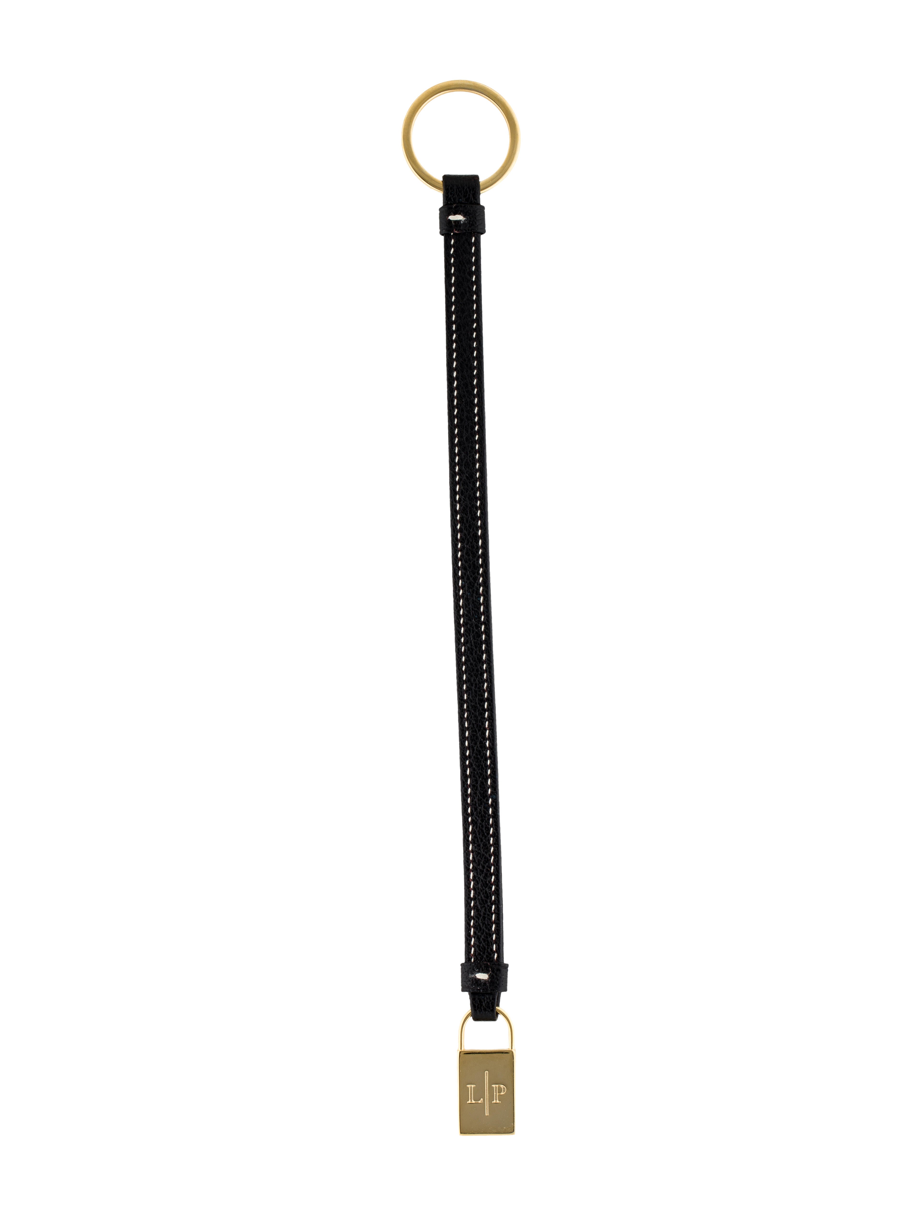Loro Piana Gold Lock Keychain w/ Tags - Black Keychains