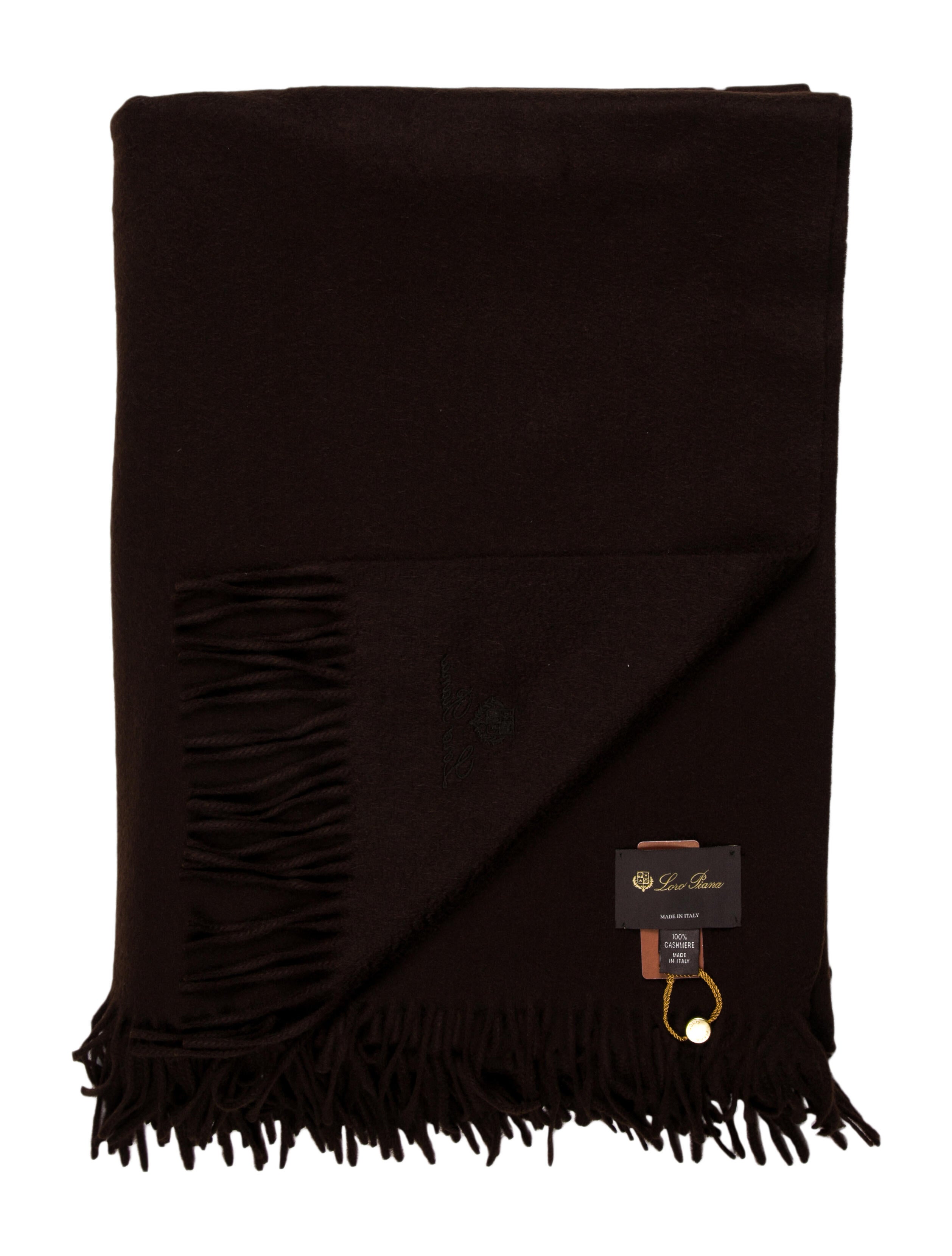Loro Piana Cashmere Throw Blanket Brown Throws, Pillows & Throws