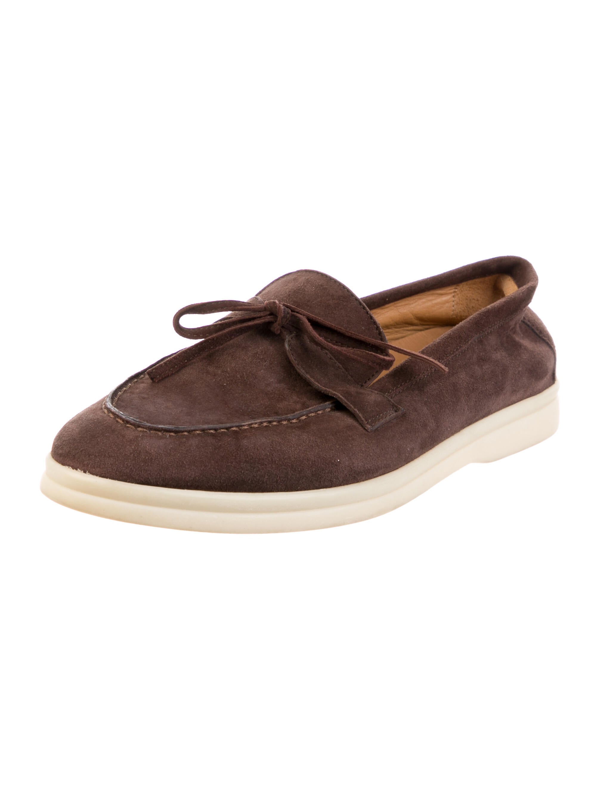 Loro Piana Suede Loafers - Brown Flats, Shoes - LOR130834 | The RealReal