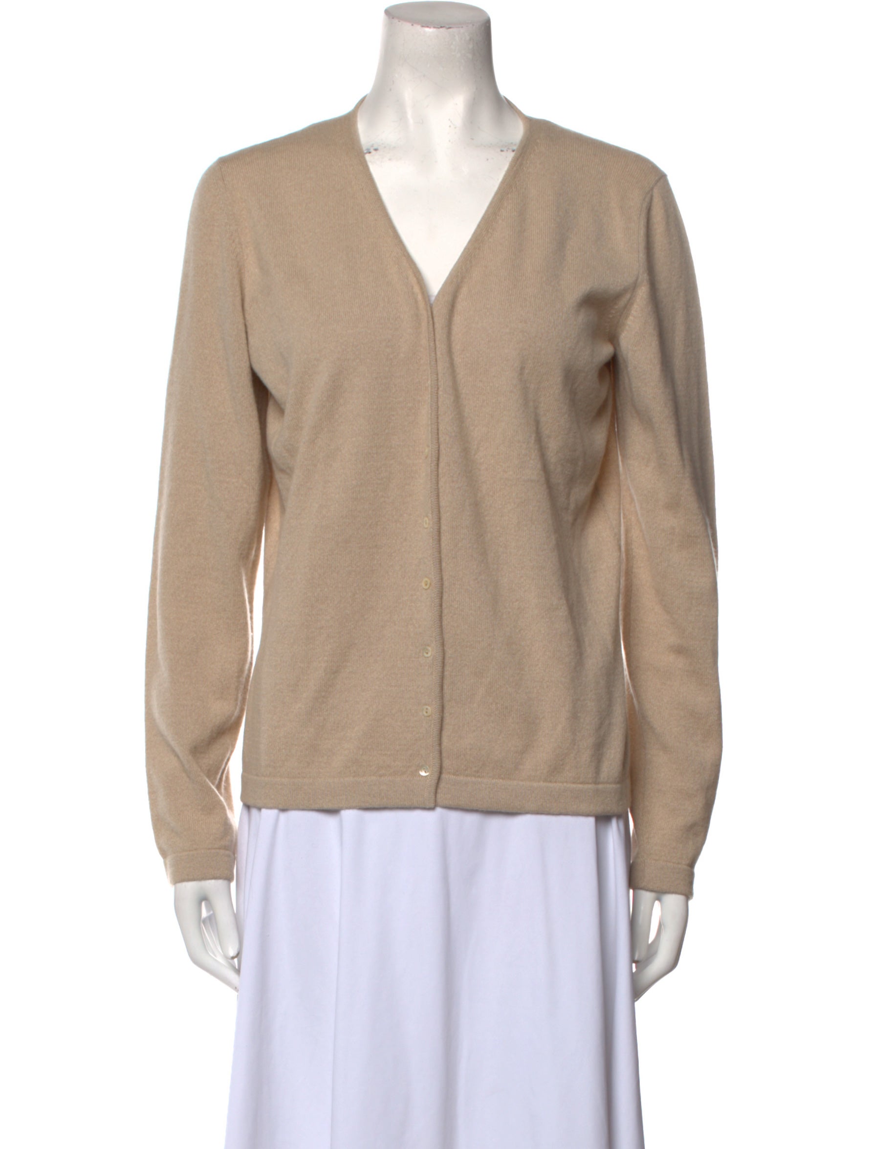 Loro Piana Cashmere V-Neck Sweater - Neutrals Knitwear, Clothing ...