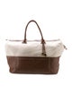 Loro Piana tweed leather trim tote bag