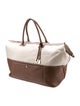 Loro Piana tweed leather trim tote bag