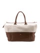 Loro Piana tweed leather trim tote bag