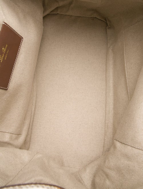 Loro Piana tweed leather trim tote bag