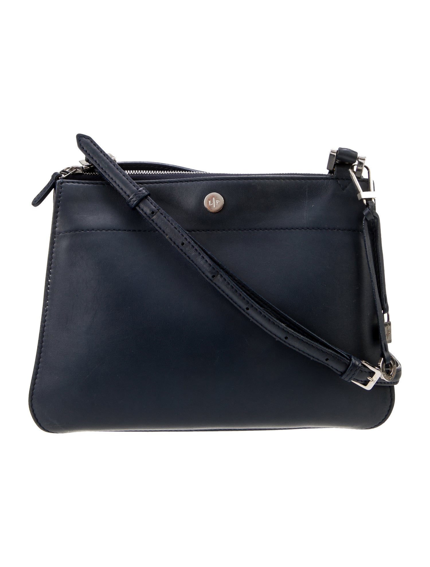 Loro Piana Leather Crossbody Bag Blue Crossbody Bags Handbags LOR158714 The RealReal
