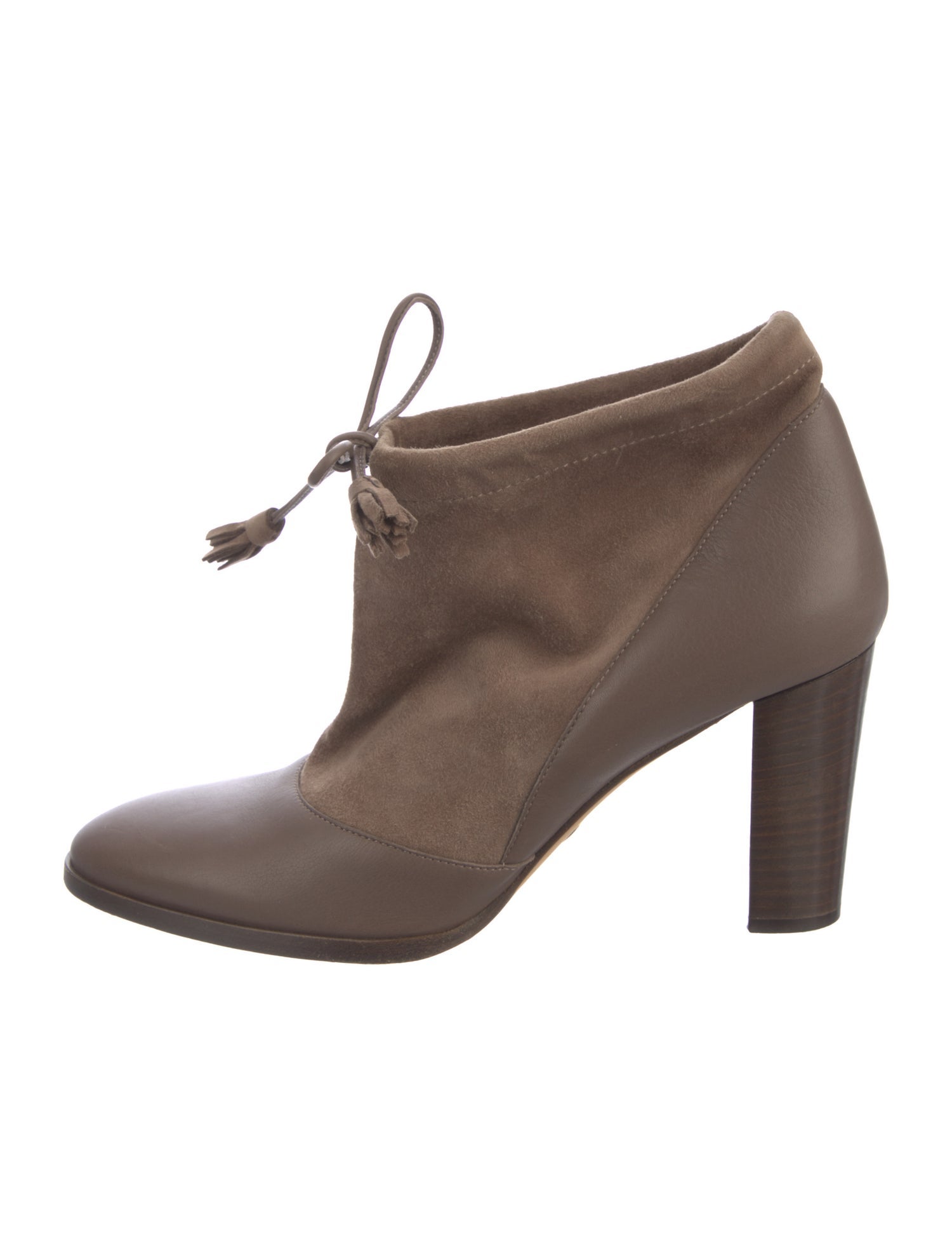 Loro Piana Leather Tassel Accents Lace-Up Boots