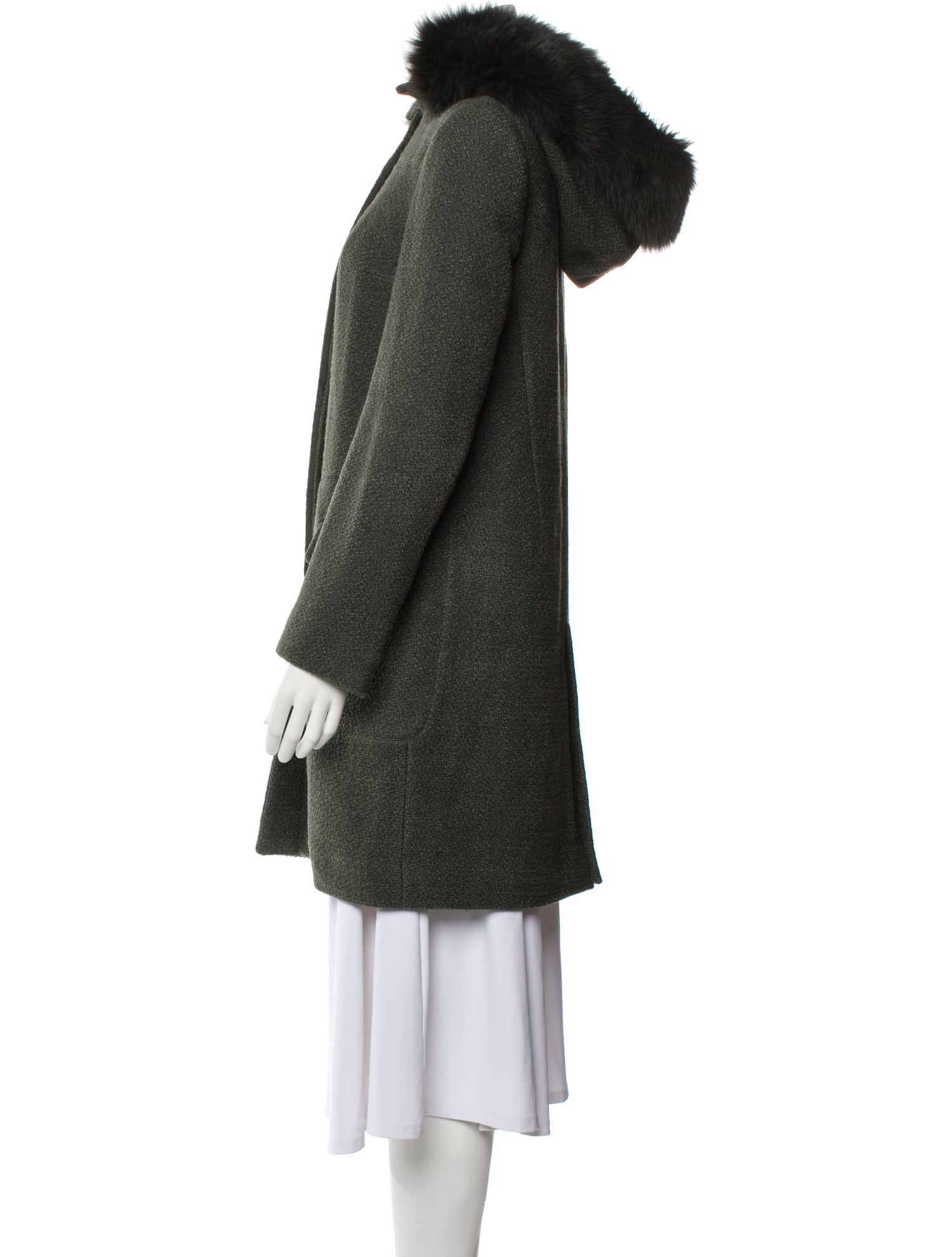 Loro Piana Fox Fur Trim Coat