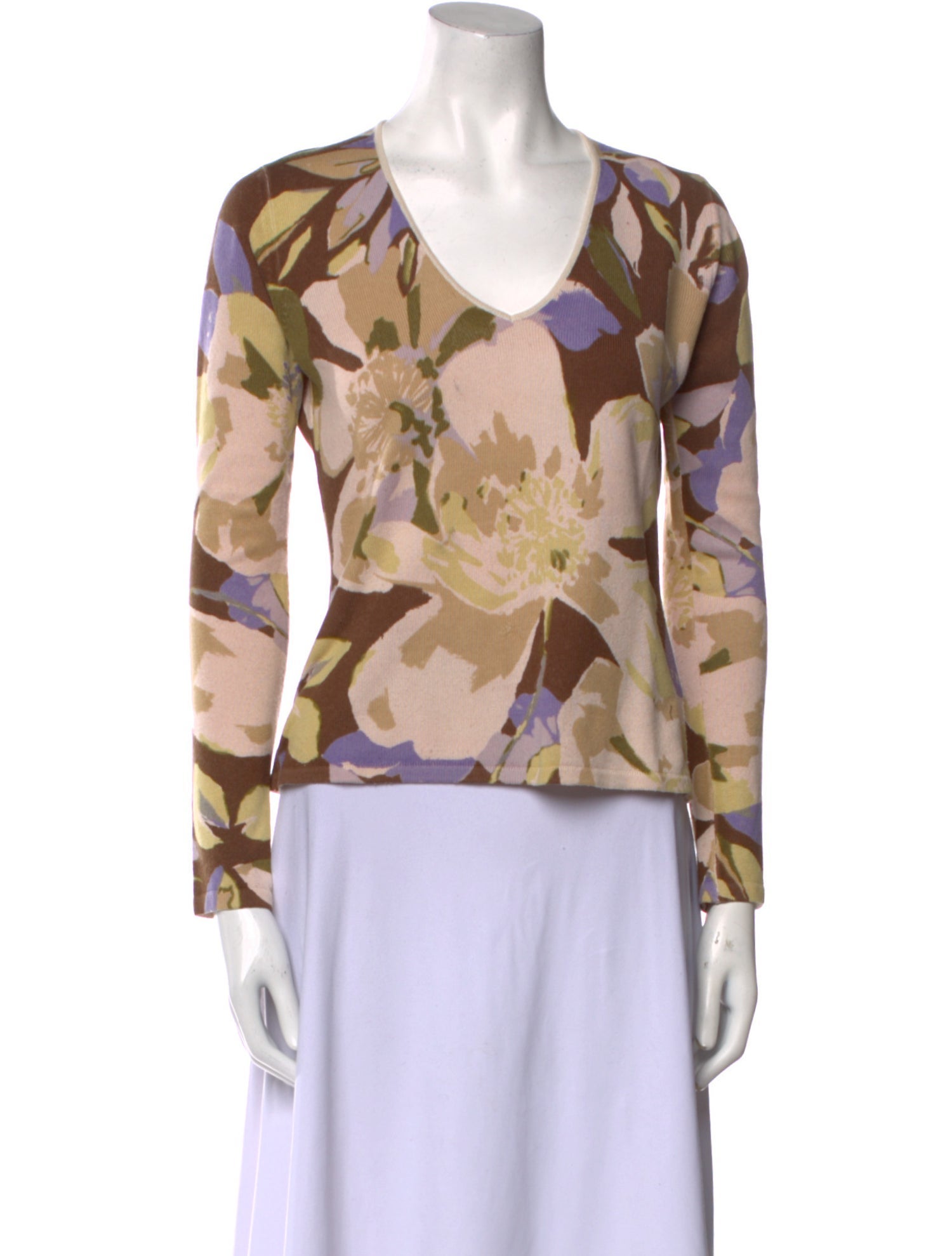 Loro Piana Silk Floral Print Blouse