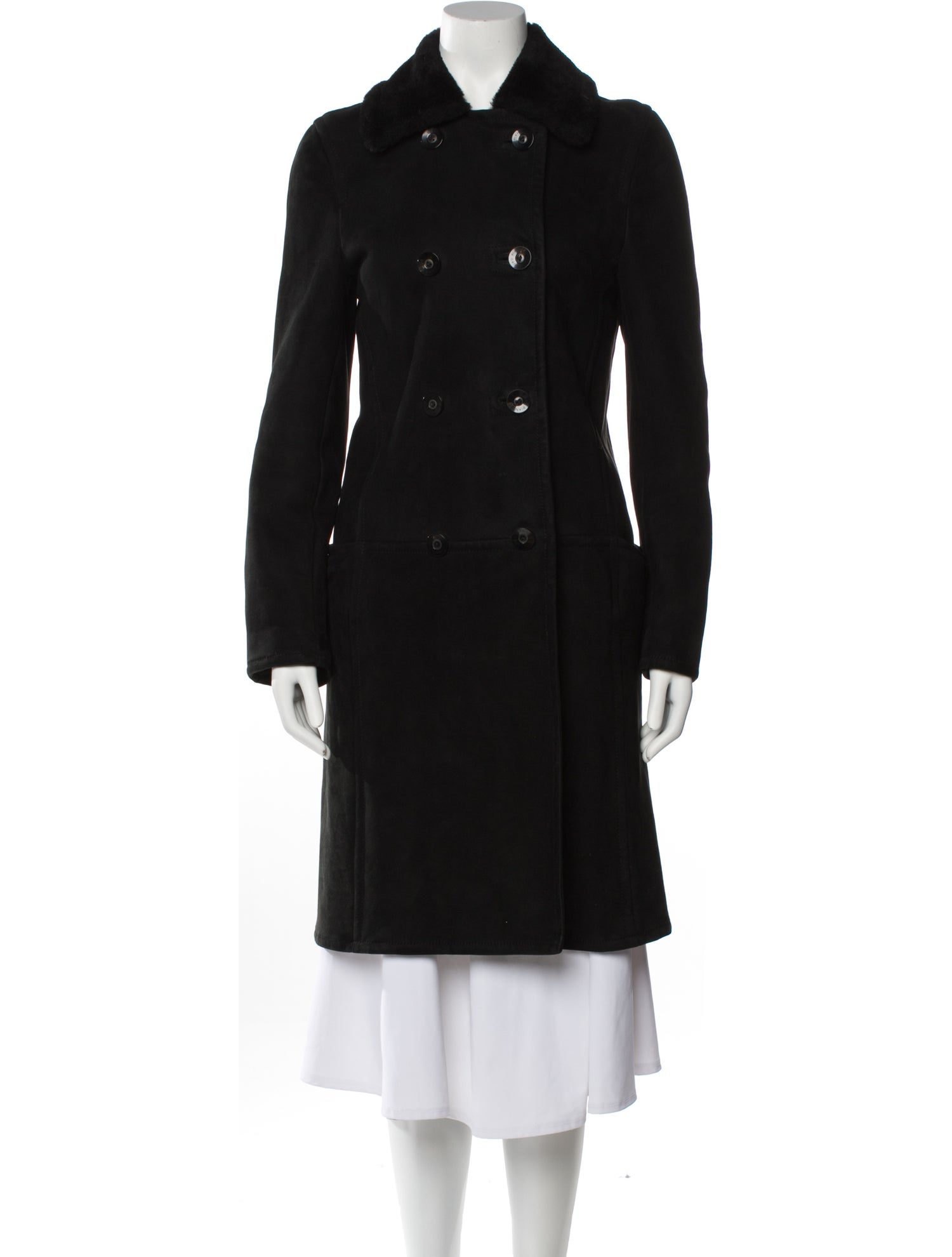 Loro Piana Leather Peacoat