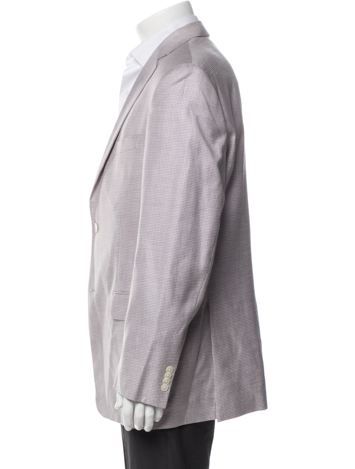 Loro Piana Wool Houndstooth Print Blazer