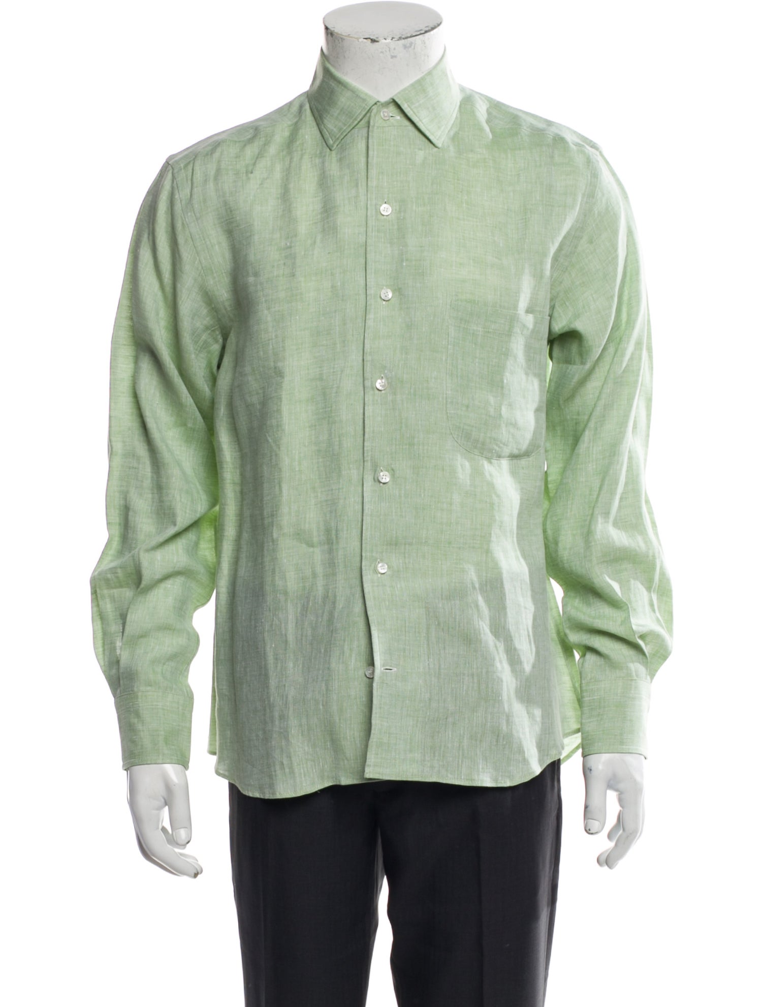 Loro Piana Linen Long Sleeve Dress Shirt