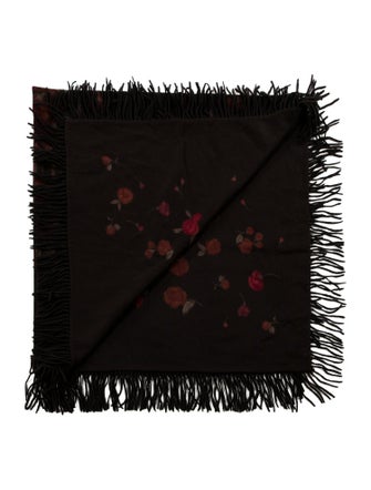 Loro Piana Floral Printed Cashmere Throw Blanket