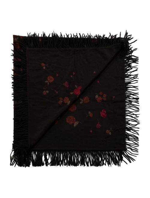 Loro Piana Floral Printed Cashmere Throw Blanket