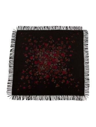 Loro Piana Floral Printed Cashmere Throw Blanket
