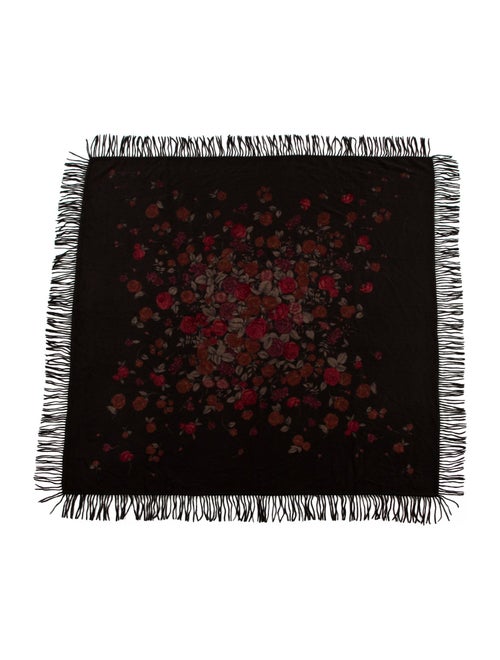 Loro Piana Floral Printed Cashmere Throw Blanket