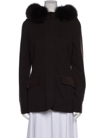 Loro Piana Storm System Fox Fur-Trimmed Cashmere Parka Cashmere Fur Jacket