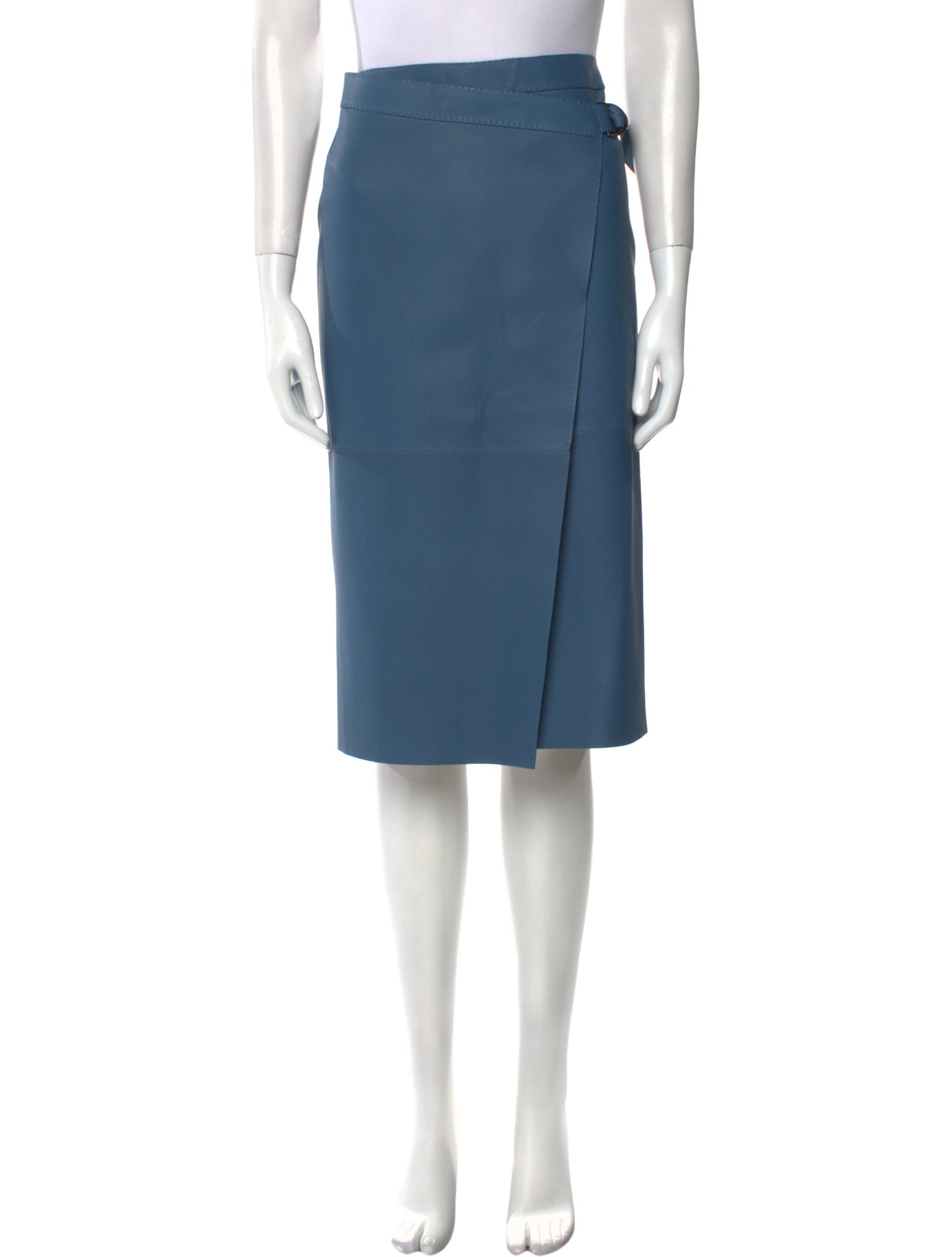 Loro Piana Leather Knee-Length Skirt