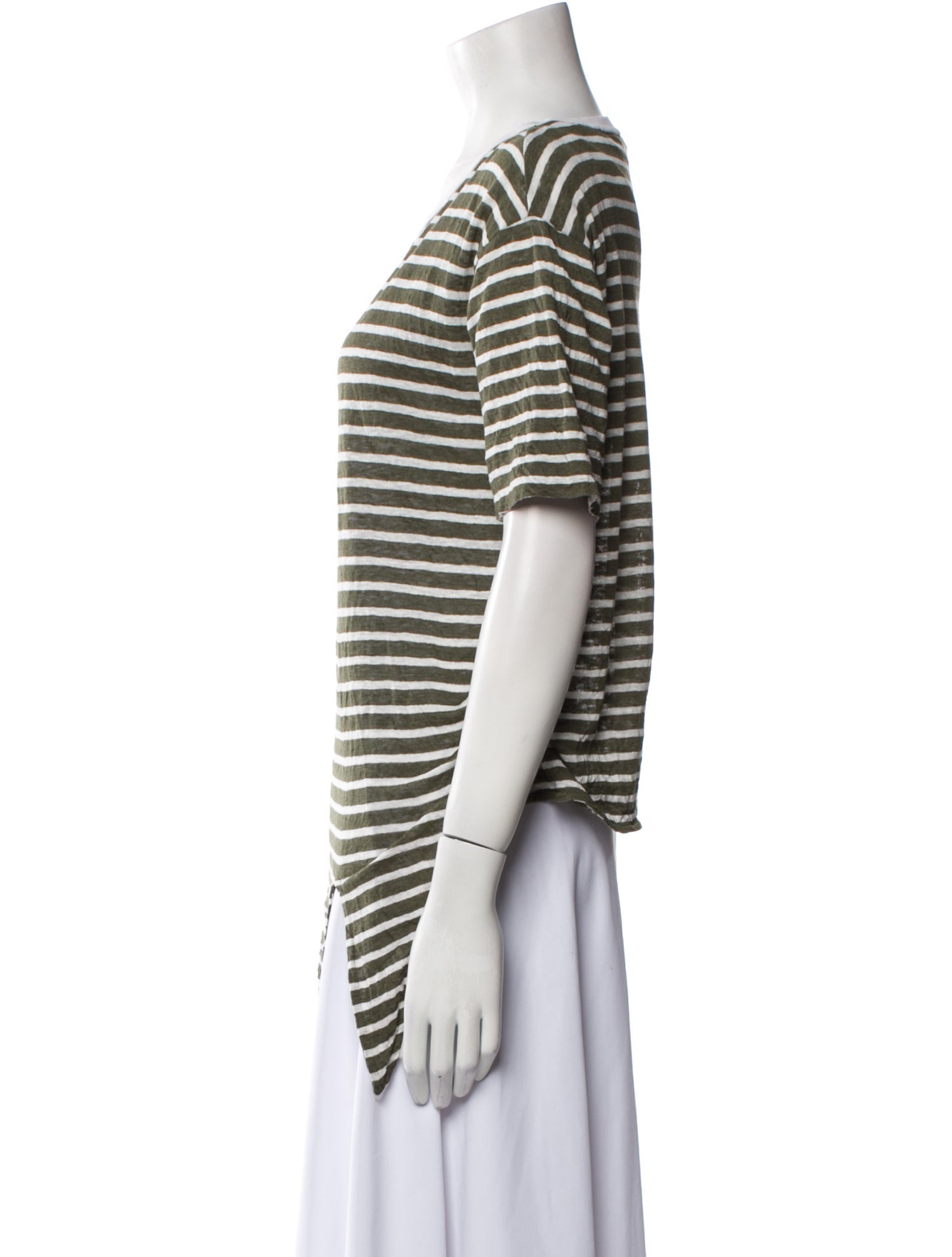 Loro Piana Linen Striped T-Shirt