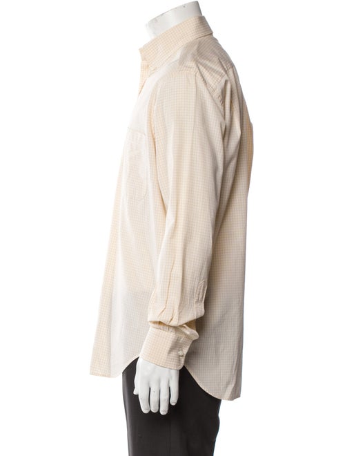 Loro Piana Plaid Print Long Sleeve Dress Shirt