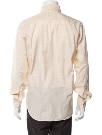 Loro Piana Plaid Print Long Sleeve Dress Shirt
