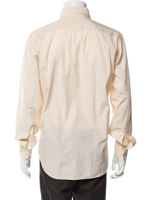 Loro Piana Plaid Print Long Sleeve Dress Shirt