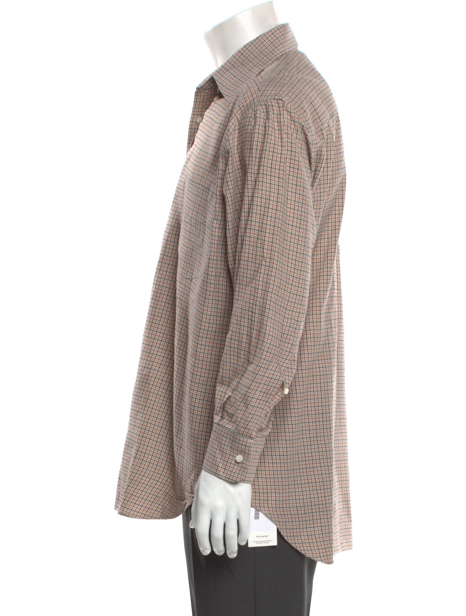 Loro Piana Plaid Print Long Sleeve Western Shirt