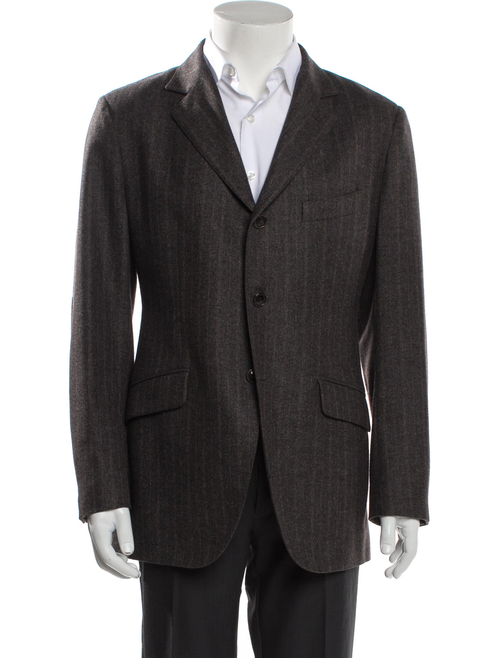 Loro Piana Cashmere Leather Trim Embellishment Blazer