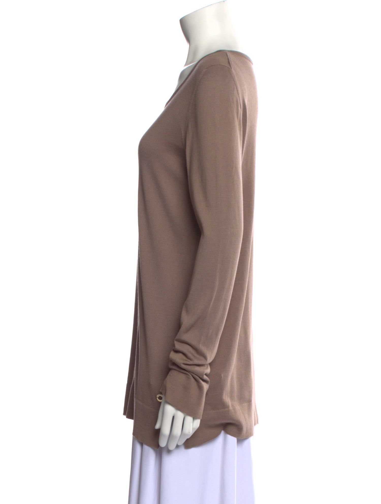 Loro Piana Scoop Neck Long Sleeve Tunic