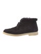 Loro Piana Walk and Walk Suede Lace-Up Boots