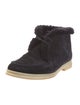 Loro Piana Walk and Walk Suede Lace-Up Boots