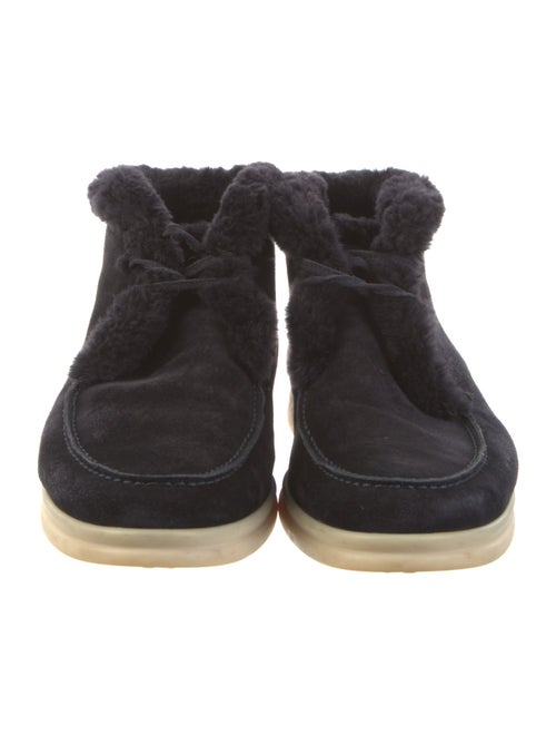 Loro Piana Walk and Walk Suede Lace-Up Boots