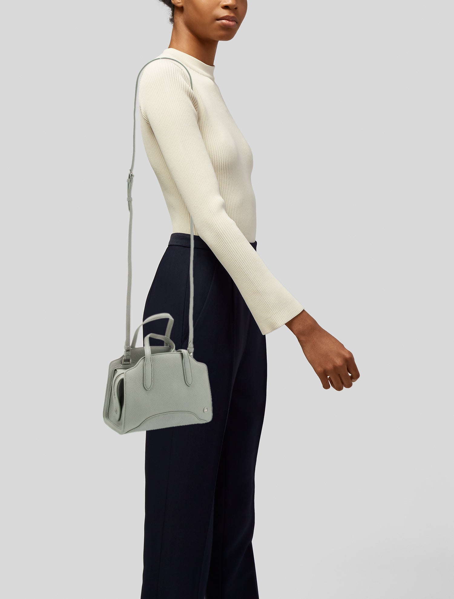 Loro Piana Sesia Micro Leather Top Handle Bag