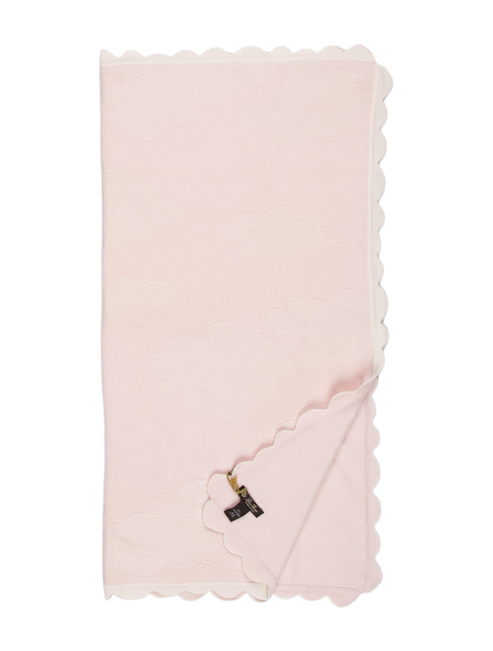 Loro Piana Clouds Jacquard Cashmere Knit Baby Blanket w/ Tags