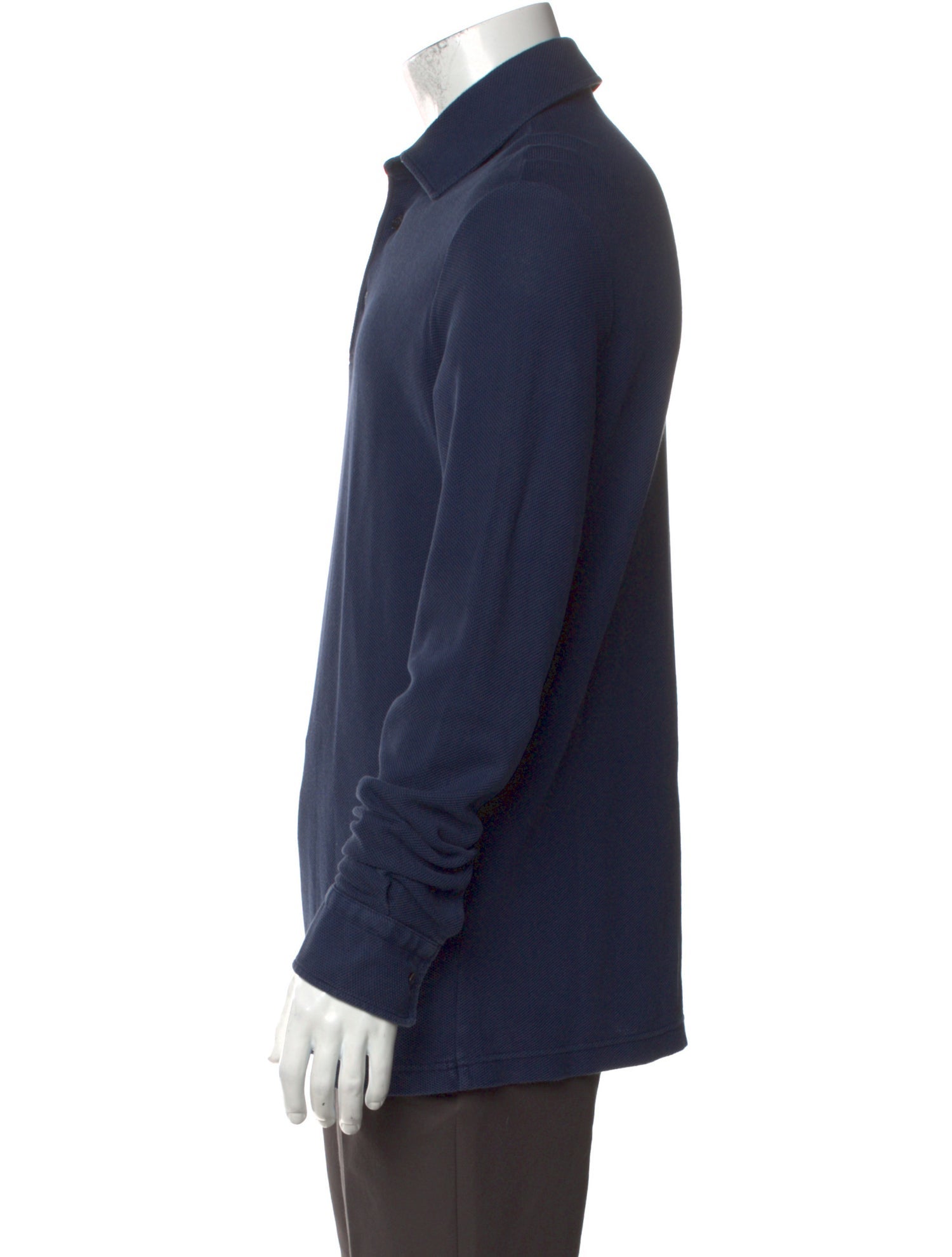 Loro Piana Collar Long Sleeve Polo Shirt