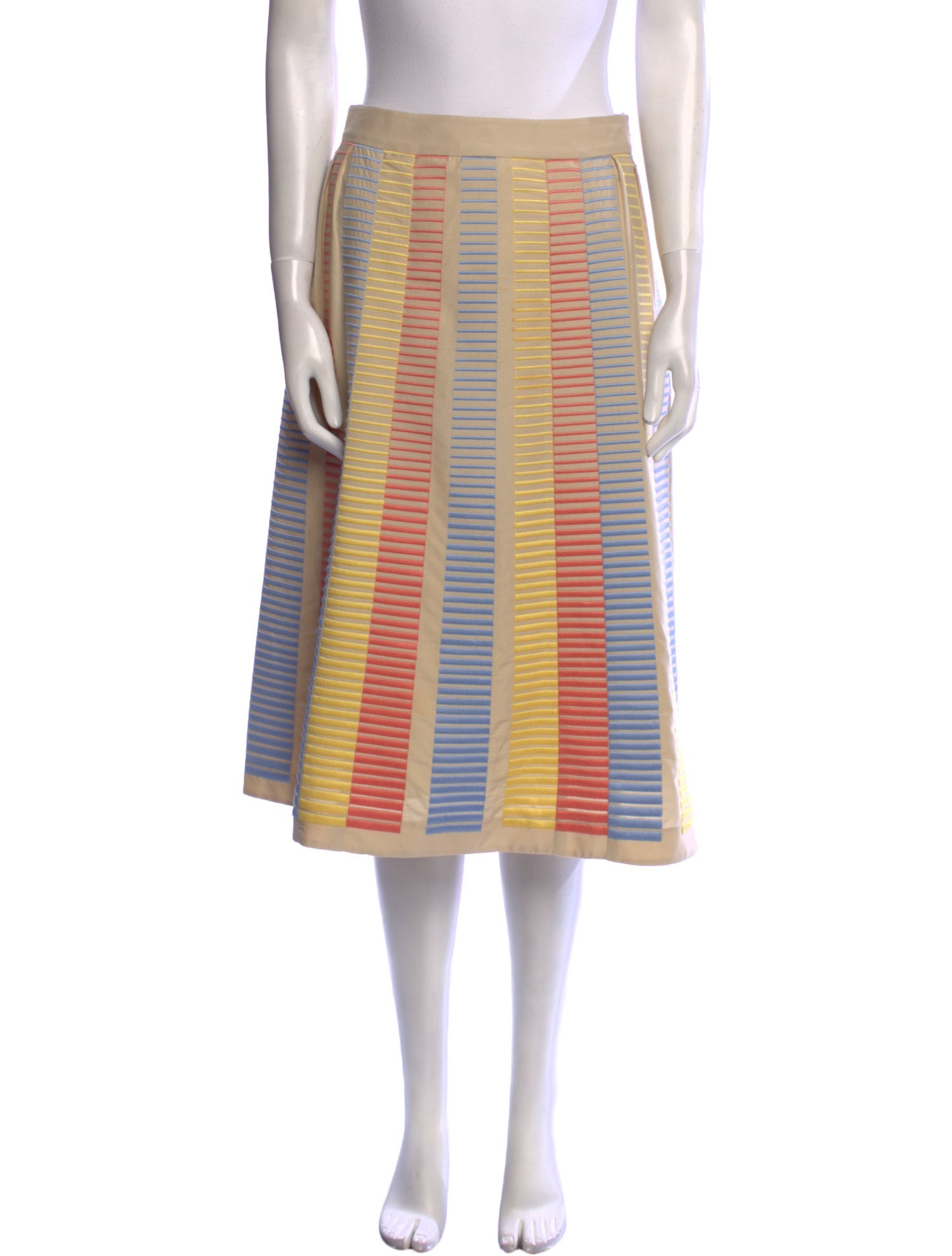 Loro Piana Striped Knee-Length Skirt
