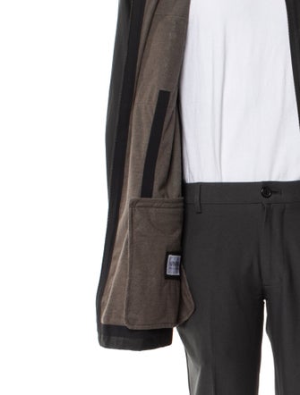 Armani Collezioni Tape Seam Weather Repellent Leather Windbreaker